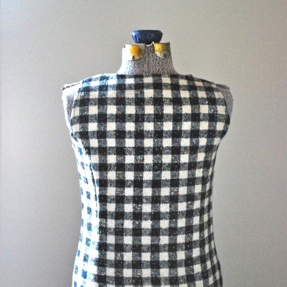 Black & White checkered Wool tweed jumper - Picture 10 of 12